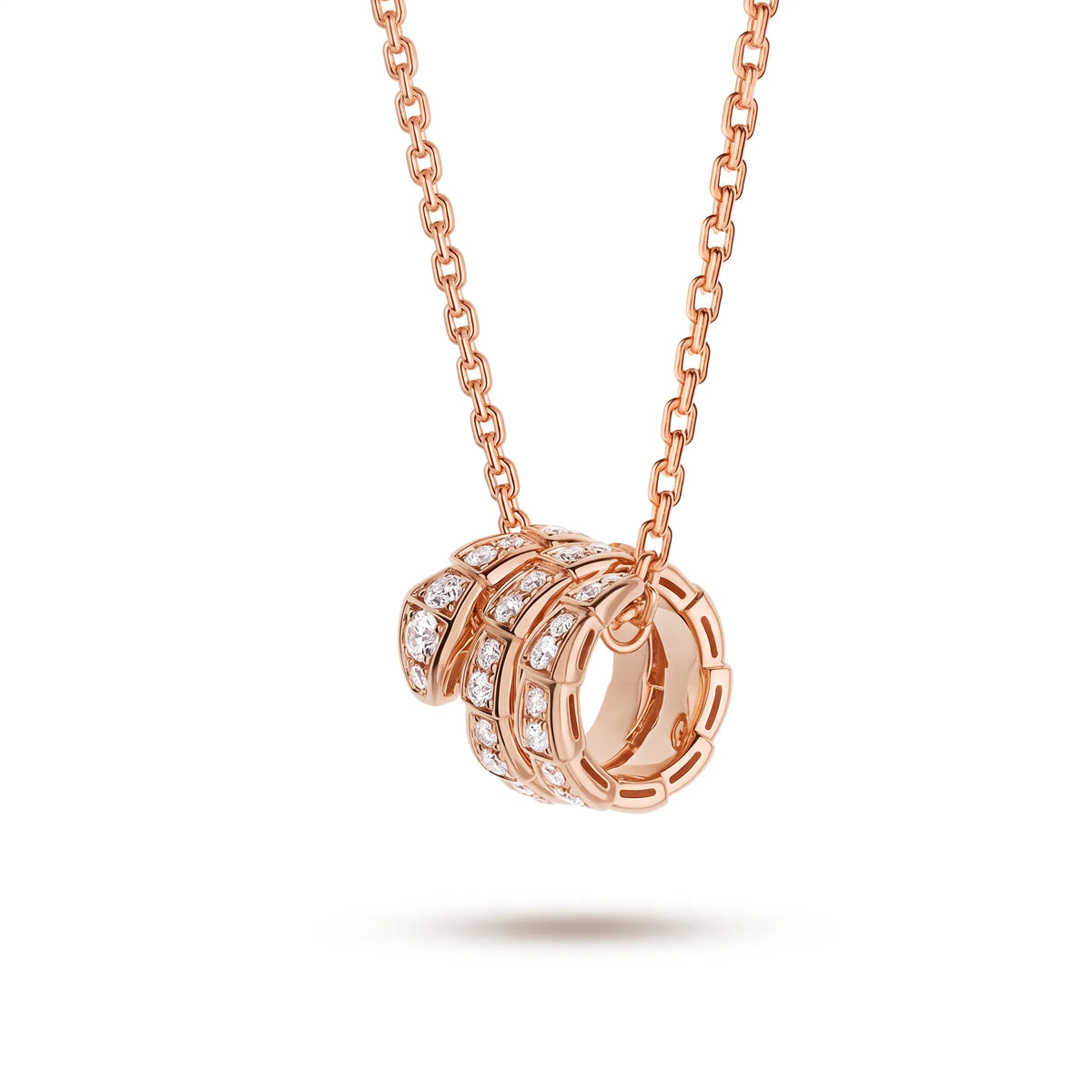 Serpenti Pave Coil Necklace