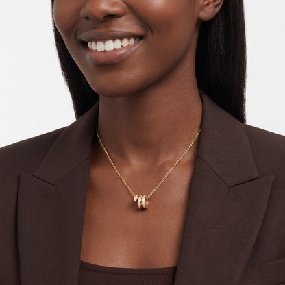 Serpenti Pave Coil Necklace