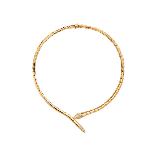 Serpenti Pave Tip Necklace