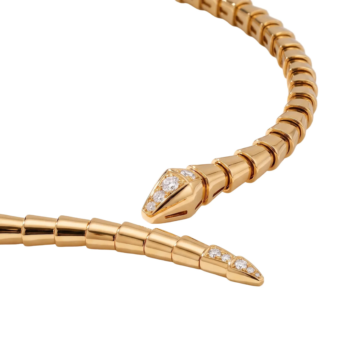 Serpenti Pave Tip Necklace