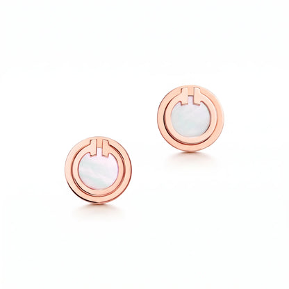 T Black Onyx Circle Earrings