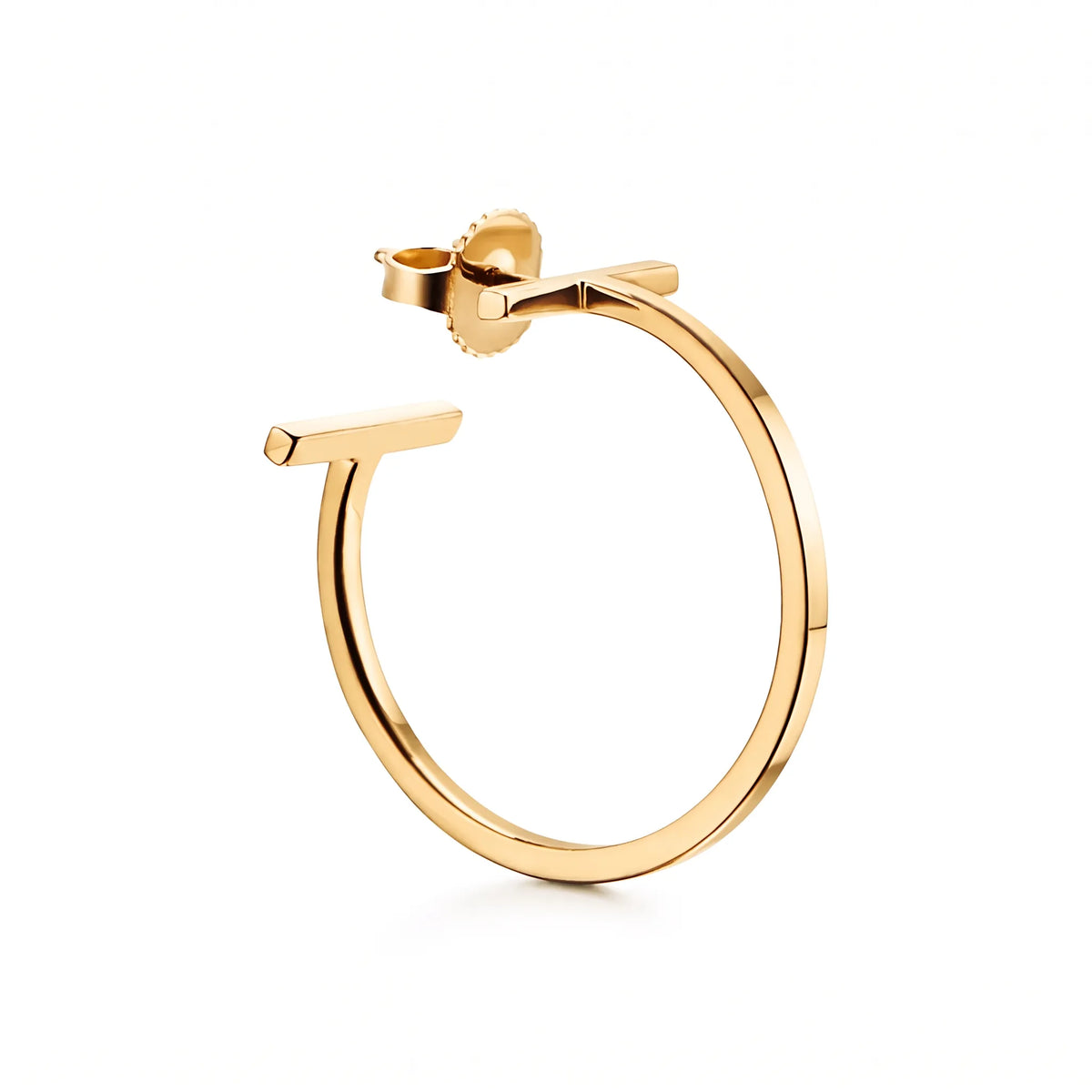 T Hoop Geometric Statement Earrings