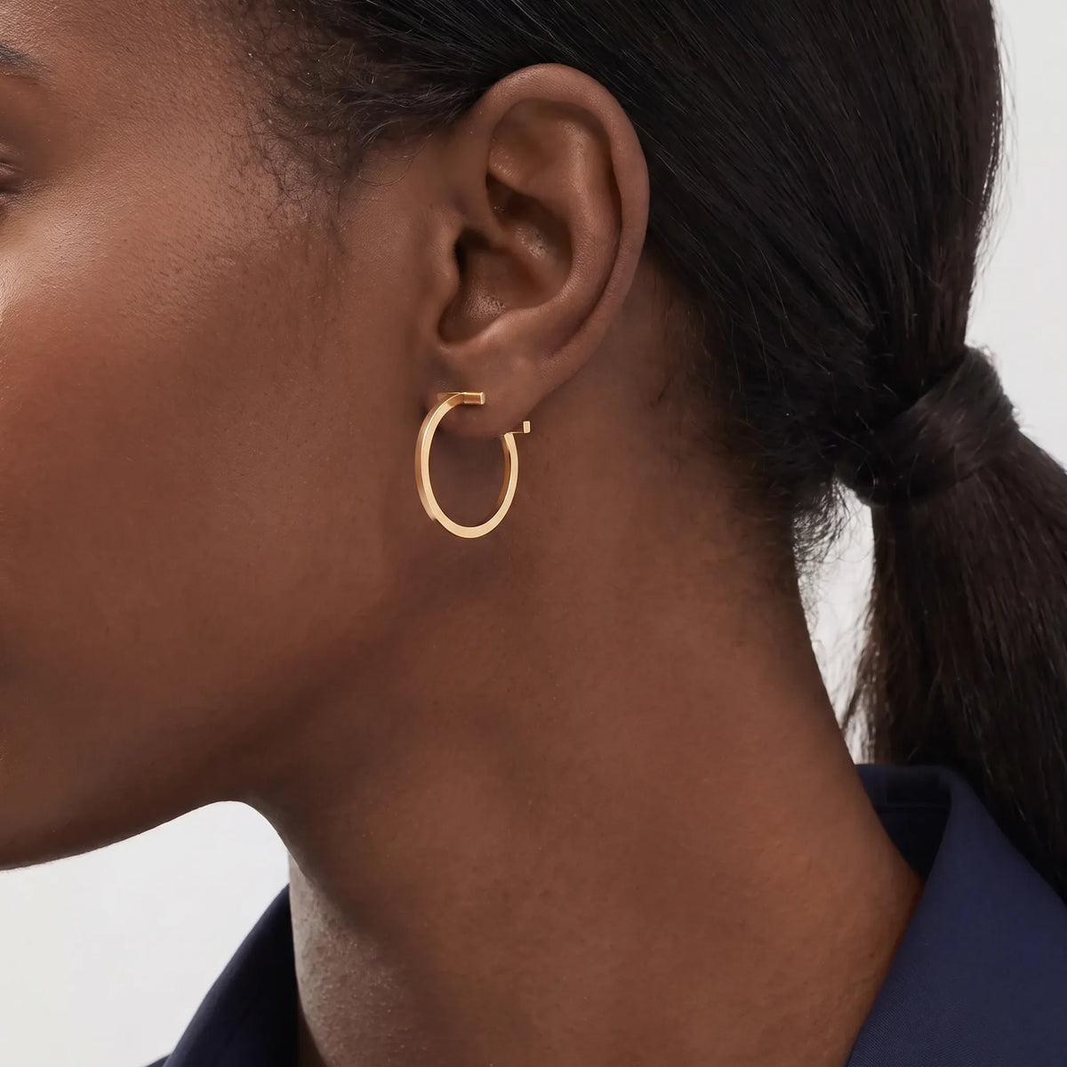 T Hoop Geometric Statement Earrings