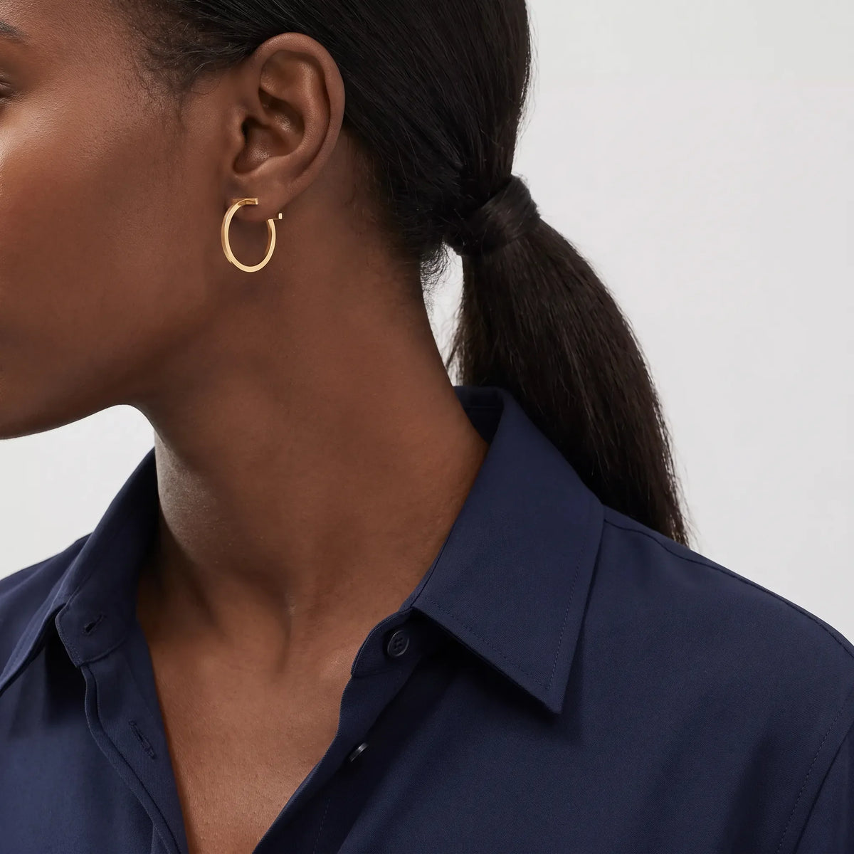 T Hoop Geometric Statement Earrings