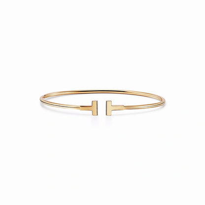 T Narrow Wire Bracelet