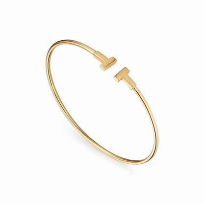 T Narrow Wire Bracelet