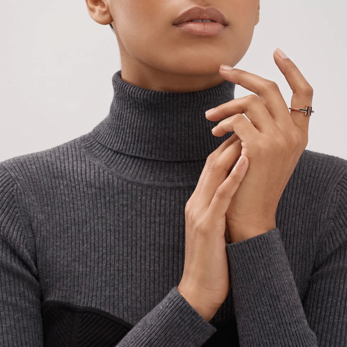 T Onyx Mirror Ring