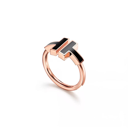 T Onyx Mirror Ring