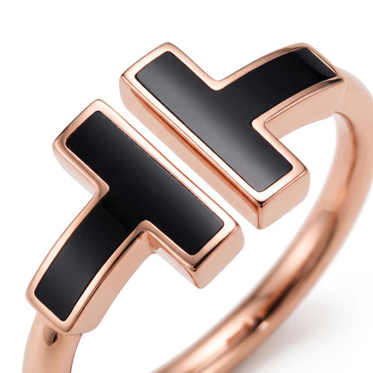 T Onyx Mirror Ring