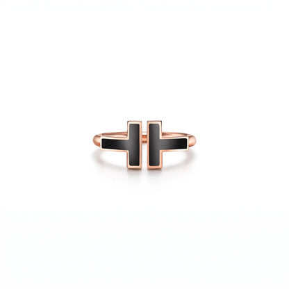 T Onyx Mirror Ring