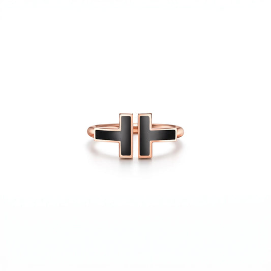T Onyx Mirror Ring