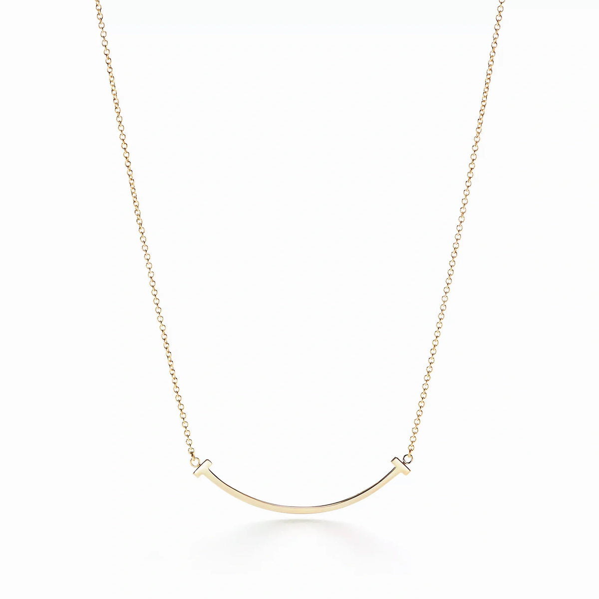 T Smile Arc Pendant Necklace