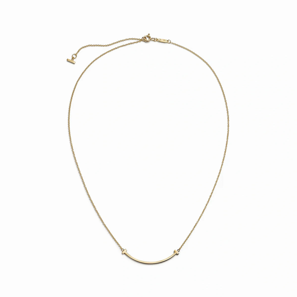 T Smile Arc Pendant Necklace