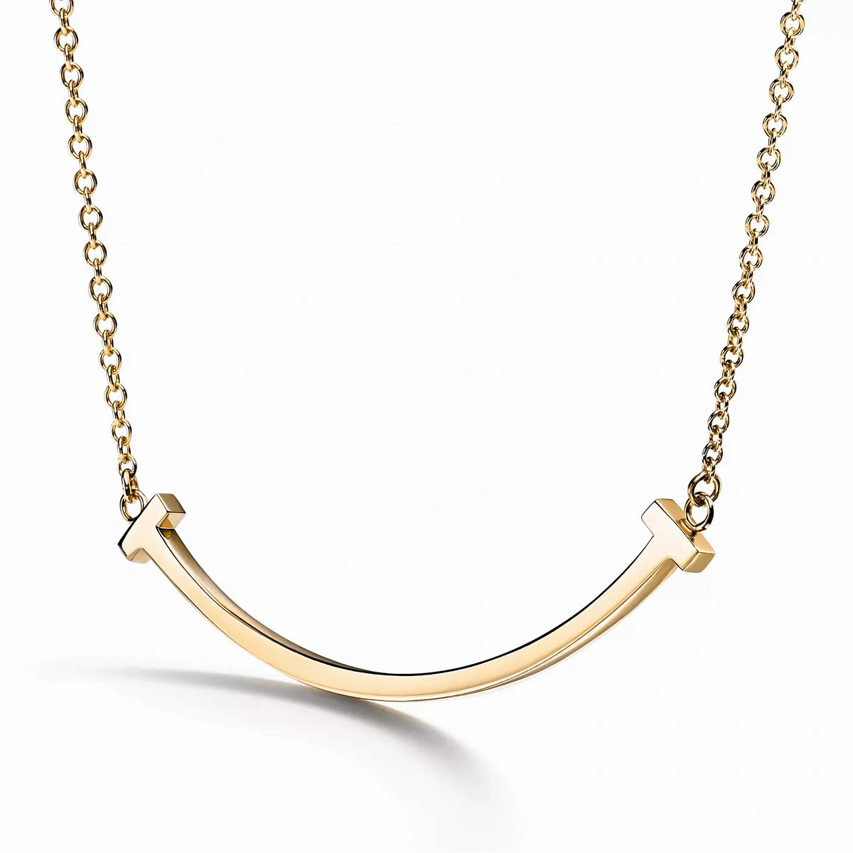 T Smile Arc Pendant Necklace
