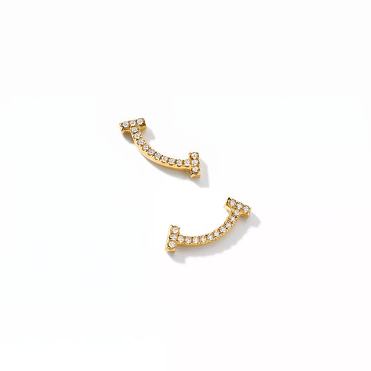 T Smile Mini Pavé Earrings