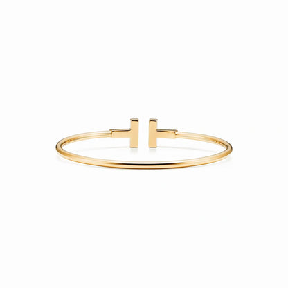 T Wire Duo Bangle Bracelet