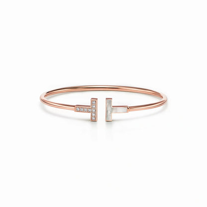 T Wire Duo Bangle Bracelet
