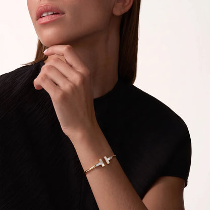 T Wire Opaline Bangle Bracelet