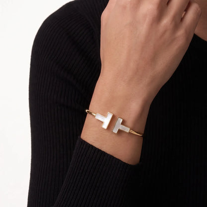 T Wire Opaline Bangle Bracelet