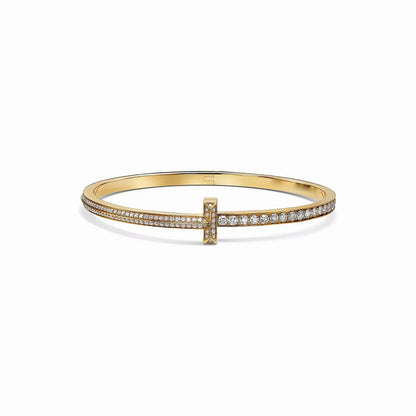 T1 Narrow Pave Radiance Bangle Bracelet