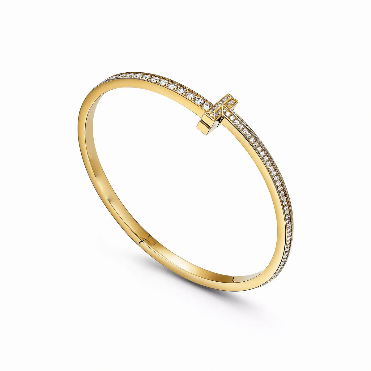 T1 Narrow Pave Radiance Bangle Bracelet