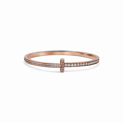 T1 Narrow Pave Radiance Bangle Bracelet