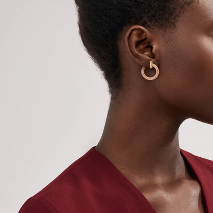 T1 Pavé Open Hoop Earrings