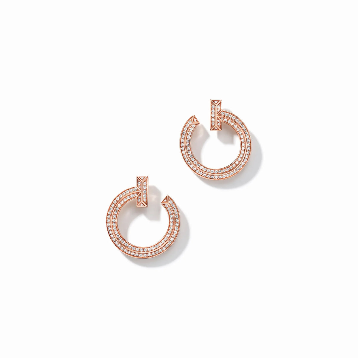 T1 Pavé Open Hoop Earrings