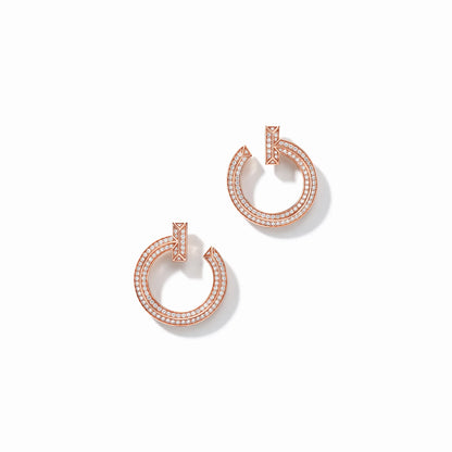 T1 Pavé Open Hoop Earrings