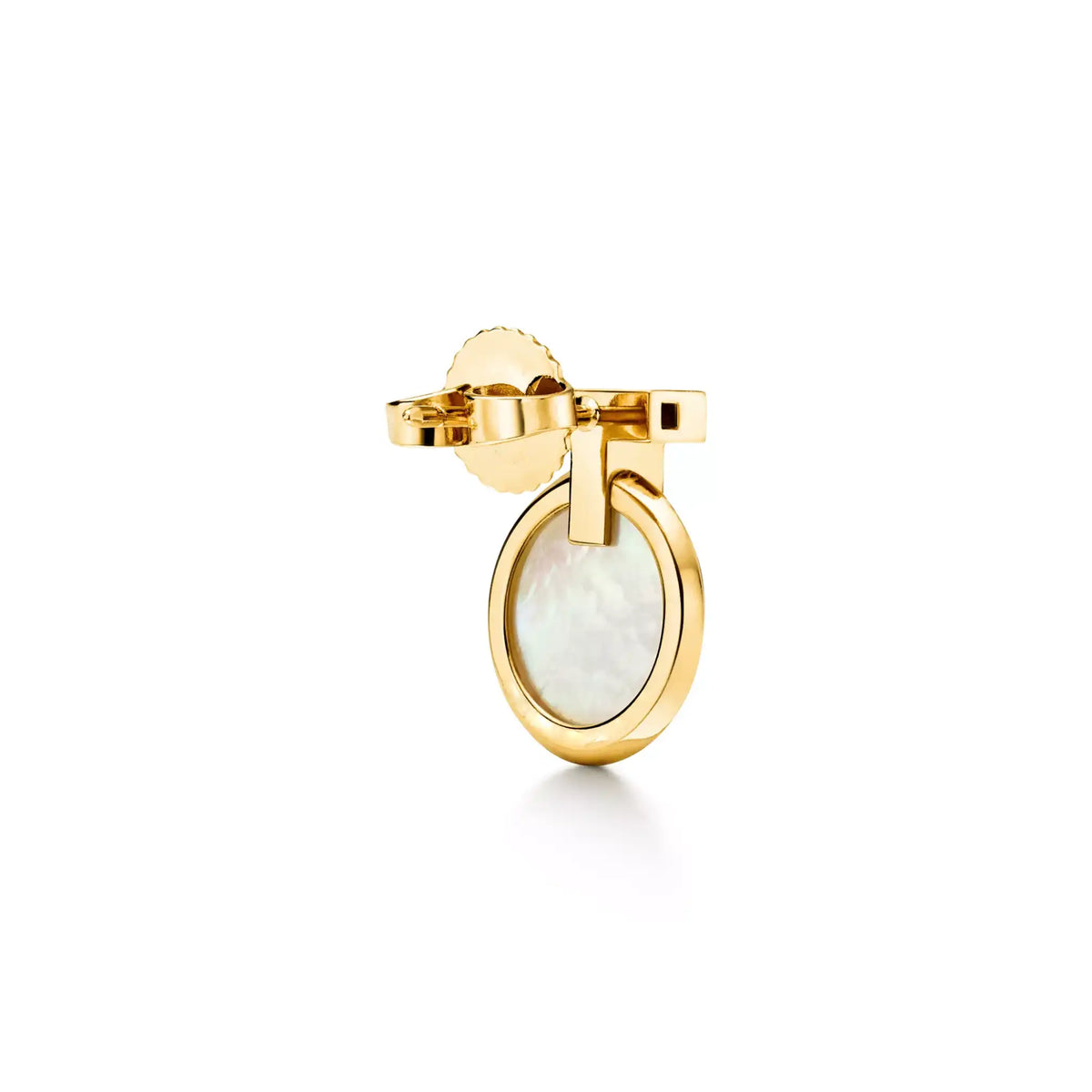 T1 Paved Circle Drop Earrings