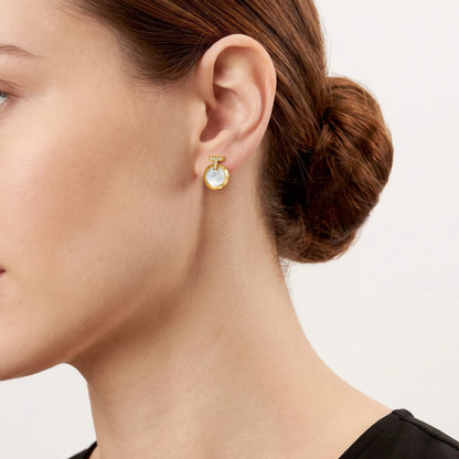 T1 Paved Circle Drop Earrings