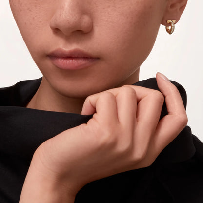 T1 Paved Sculpted Hoop Earrings