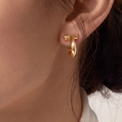 T1 Sculpted Hoop Earrings