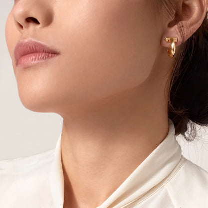 T1 Sculpted Hoop Earrings
