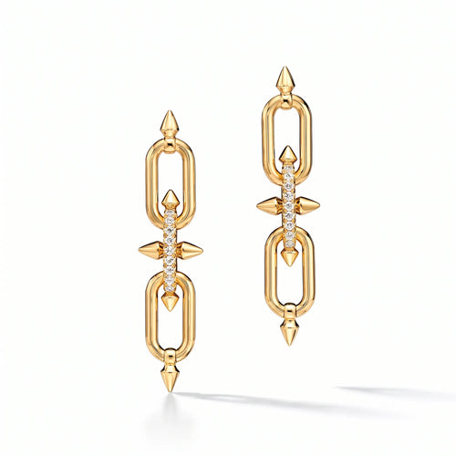 Titan Spear Link Drop Earrings