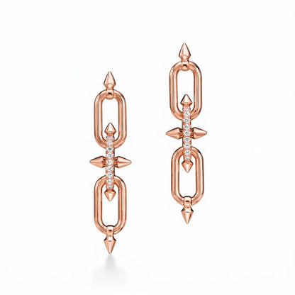 Titan Spear Link Drop Earrings