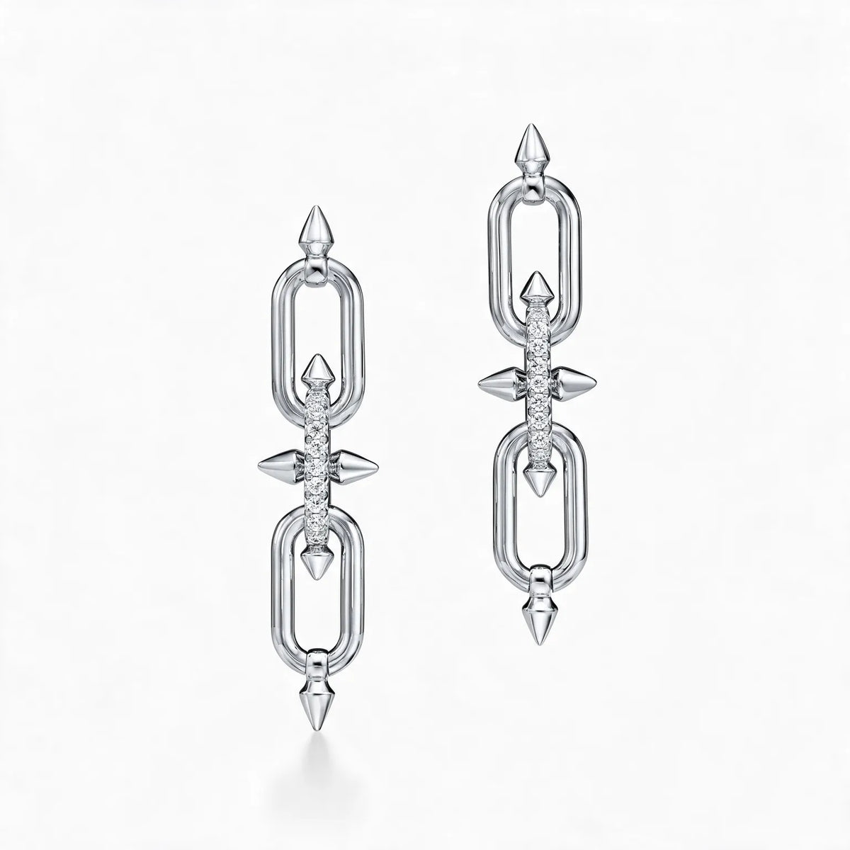 Titan Spear Link Drop Earrings