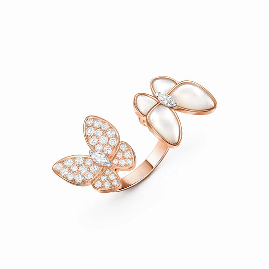 Two Butterfly Jardin Lumiere Ring