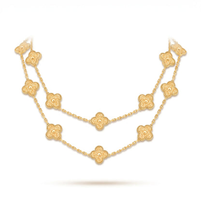 Vintage Alhambra 20 Motif Long Necklace