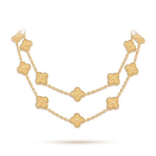 Vintage Alhambra 20 Motif Long Necklace