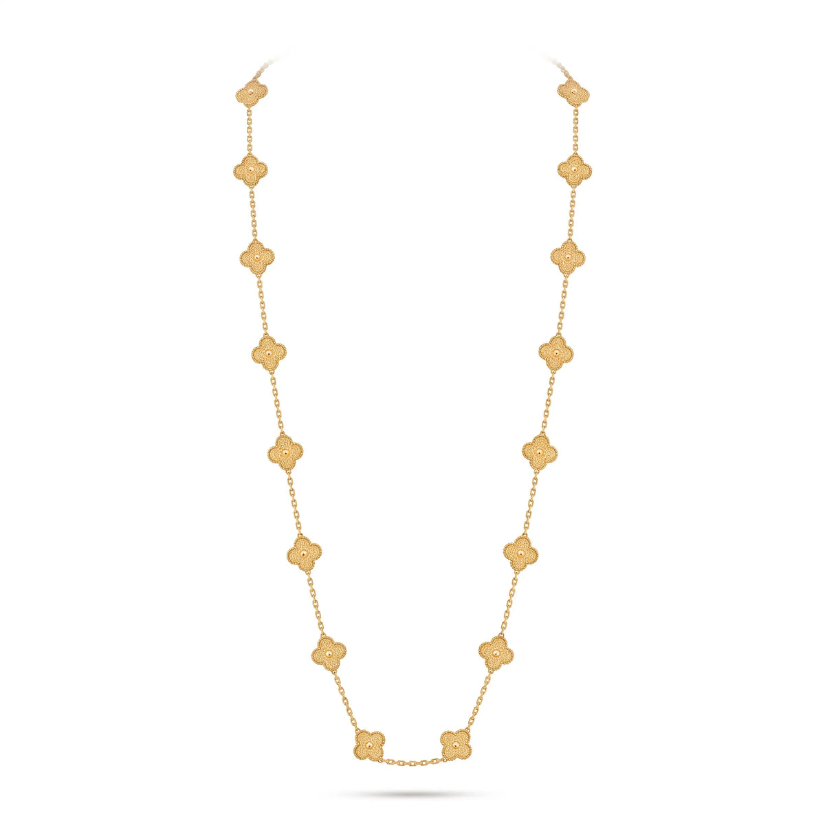 Vintage Alhambra 20 Motif Long Necklace