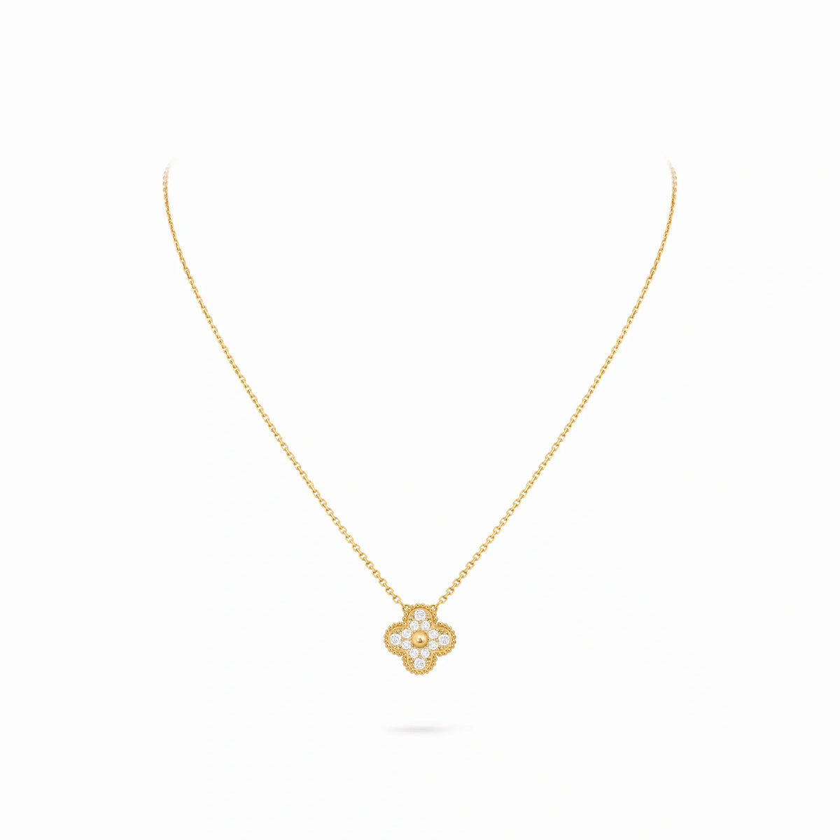 Vintage Alhambra Brillante Pendant Necklace