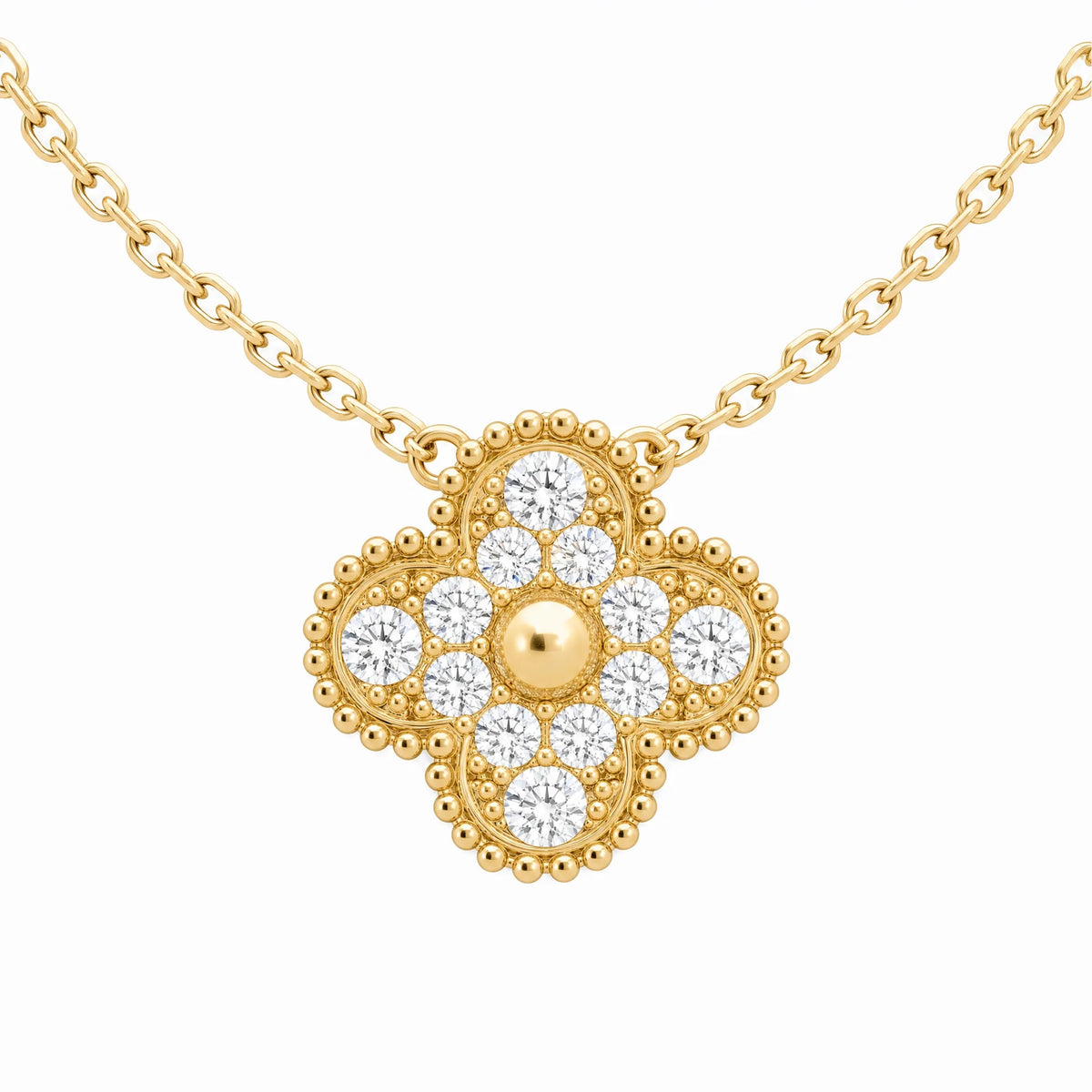 Vintage Alhambra Brillante Pendant Necklace
